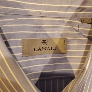 2 mens Canali dress shirts. Size 17.5×34/ 35
